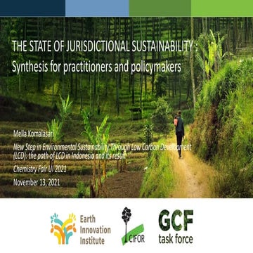 The State of Jurisdictional Sustainability: Synthesis for Practitioners and P...