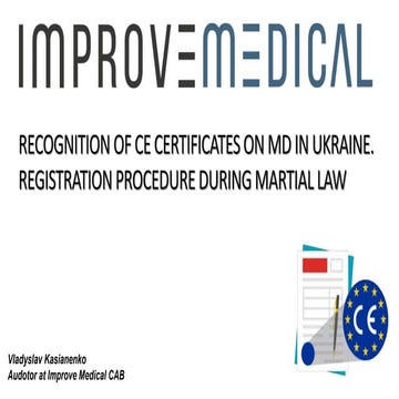Recognition of CE certificates on medical devices in Ukraine ...