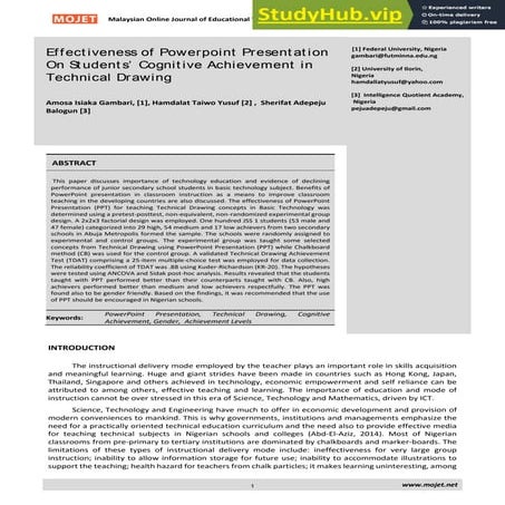 13. Effectiveness Of PowerPoint Presentation On Students Cognitive ...