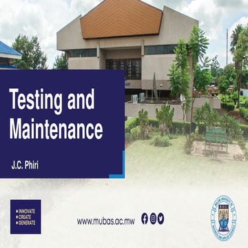 13. Testing and Maintenance notesvvvvvvv