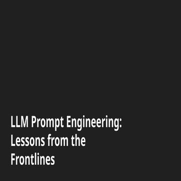 Oleksii Pavlenko: LLM Prompt Engineering: Lessons from the Frontlines (UA)