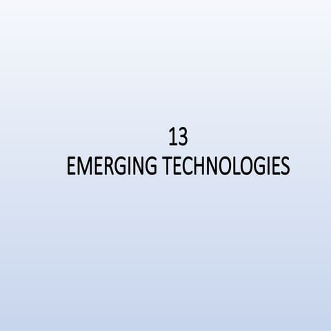 13. Emerging trend......................