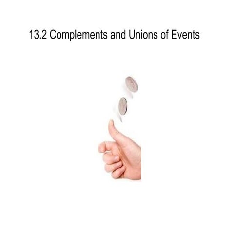 Understanding Complements, Unions, and Intersections in Probability | PDF