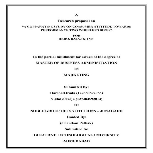 automobile comparative project 
