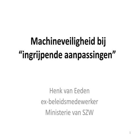 De heer Henk van Eeden