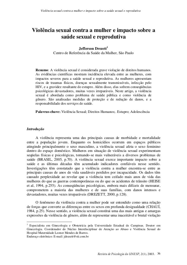 violencia sexual contra as mulheres