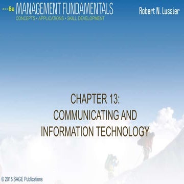13  communicating and information technology