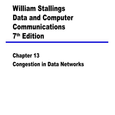 Congestionin Data Networks