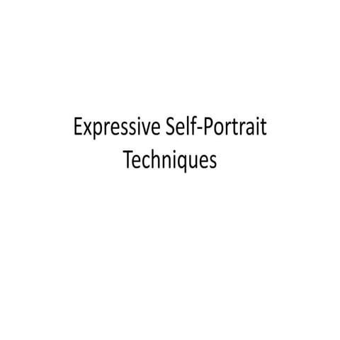 13 expressive self-portrait techniques
