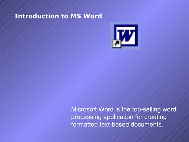 06 Intro to MS Word