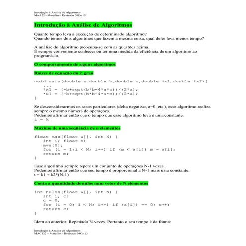 13   introducao a analise de algoritmos