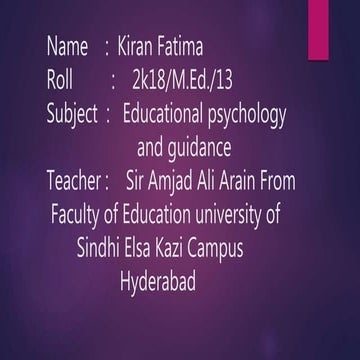 Individual Differences in Intelligence