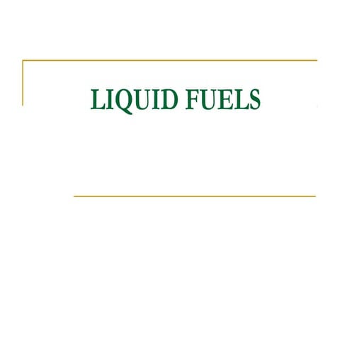  Liquid fuels for Rockets