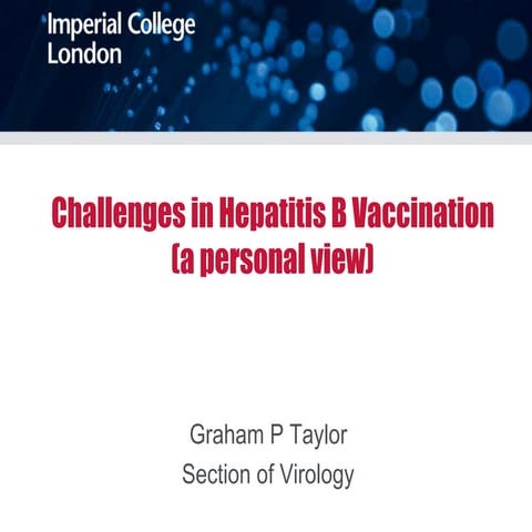 SS 2017: Challenges in Hepatitis B Vaccination