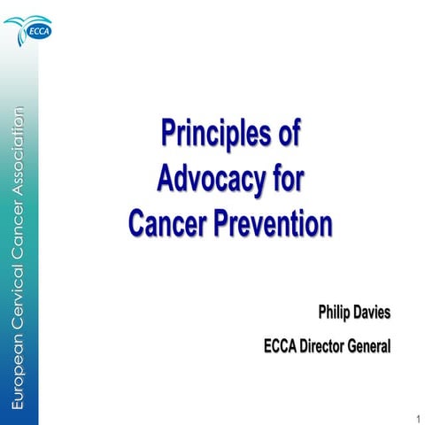 Principles of Advocacy for Cancer Prevention