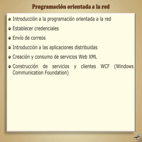 Framework .NET 3.5 13 Programación orientada a la red