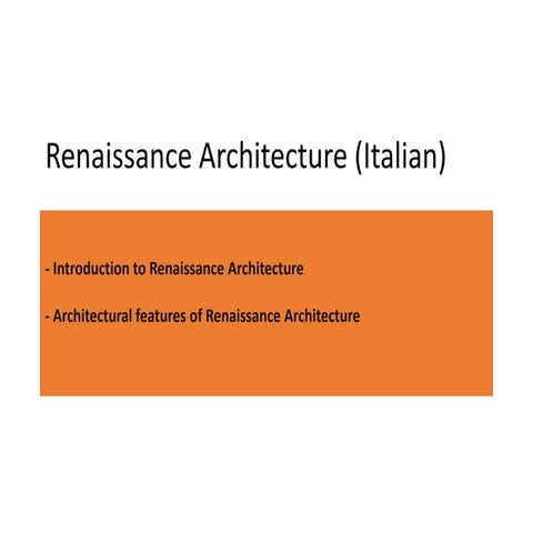 Renaissance part 1