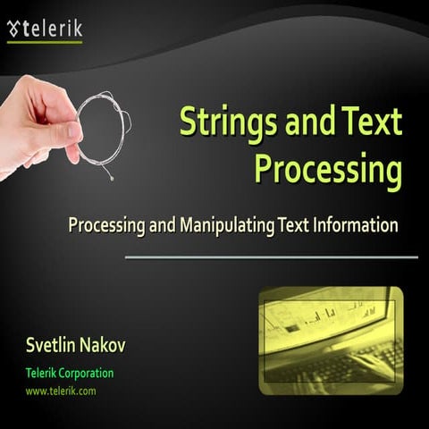 13 Strings and text processing | PPT