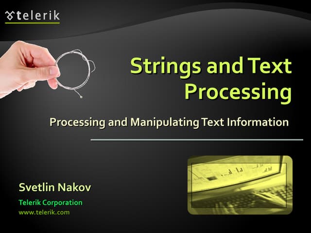 13 Strings and text processing