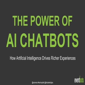 ELIZABETH GLAU: The Power of Chatbots