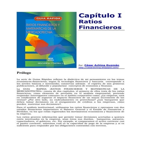 Interpretacion de ratios financieros
