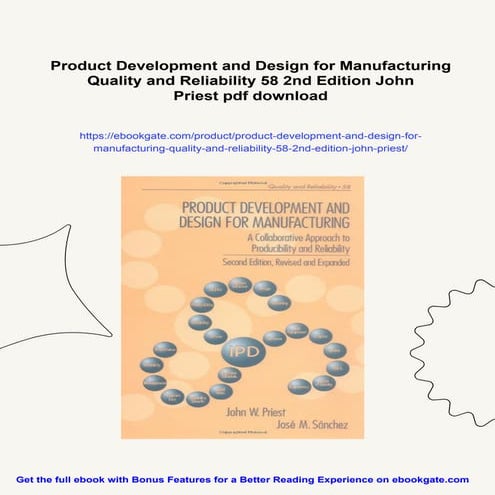 Product Development and Design for Manufacturing Quality and ...