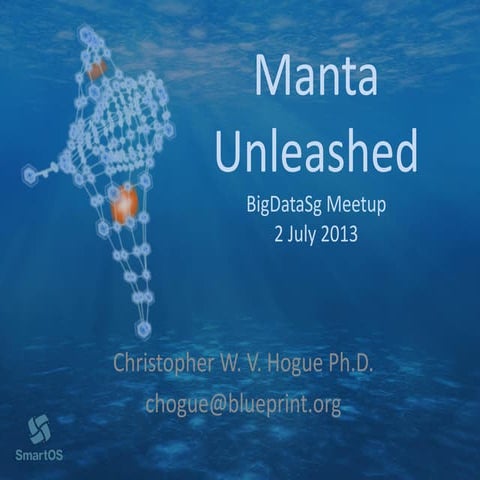 Manta Unleashed BigDataSG talk 2 July 2013