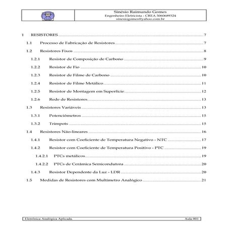 13 01 001 eag1 resistores srg
