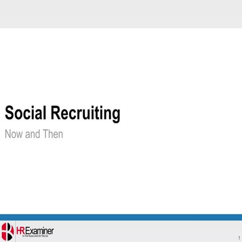 Social Recruiting: History and Future