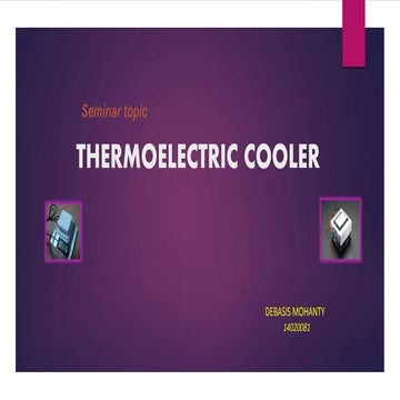 THERMOELECTRIC COOLER