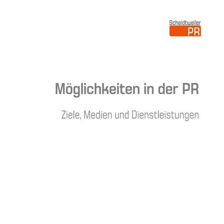 Scheidtweiler PR - Chancen in der Zusammenarbeit