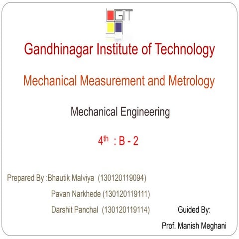screw thread measurement prepared by bhautik , darshit ,& pavan