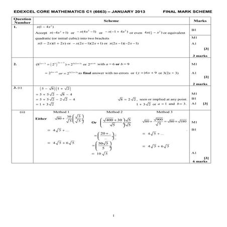 1301 c1 january_2013_mark_scheme