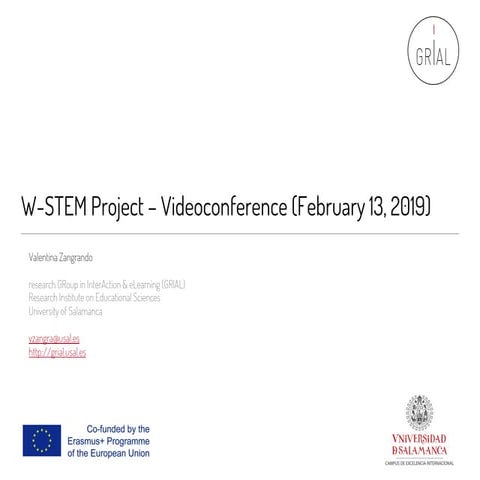 W-STEM Project – Videoconference (February 13, 2019)
