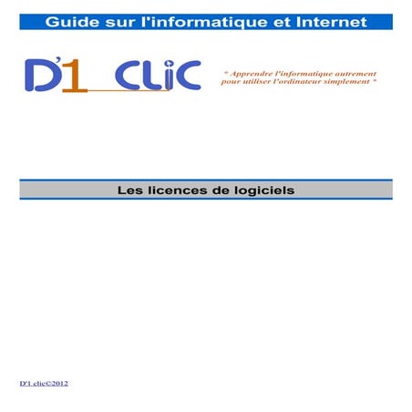 Les types de licence des logiciels