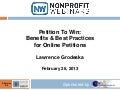 Petition To Win: Benefits & Best Practices for Online Petitions