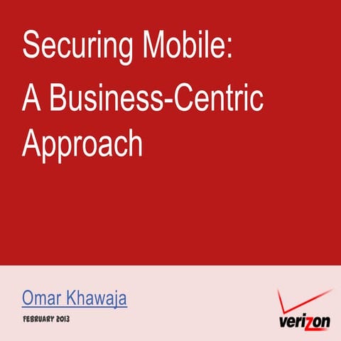 Mobility Security - A Business-Centric Approach