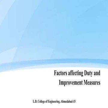 Improvement of Duty of Irrigation