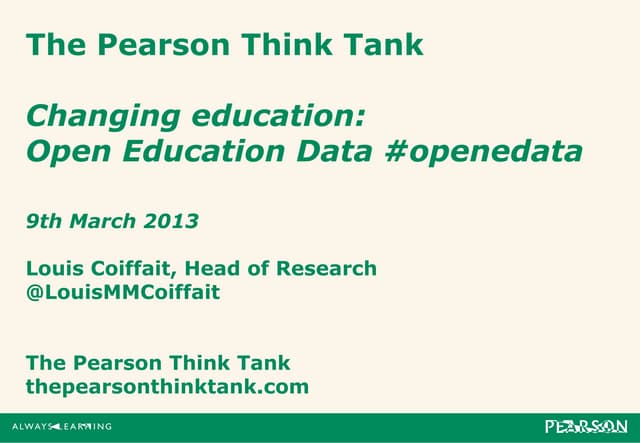 Open education data