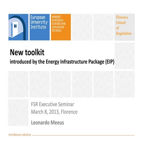 New toolkit introduced by the energy infrastructure package