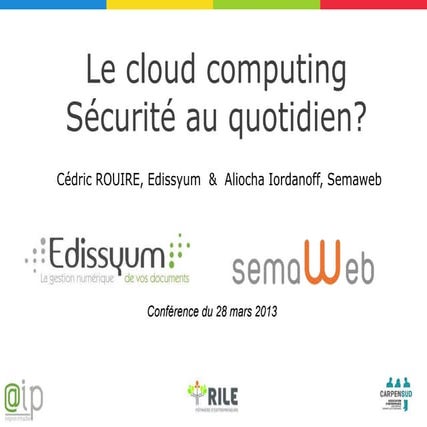 Le Cloud Computing ? 