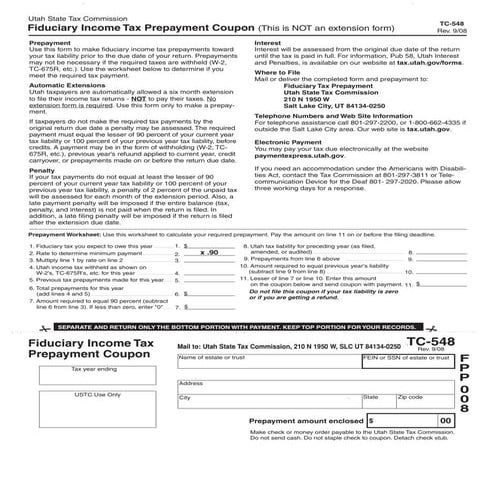 tax.utah.gov forms current tc  tc-548-2009