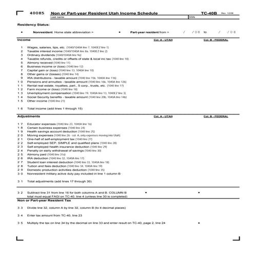 tax.utah.gov forms current tc  tc-40b