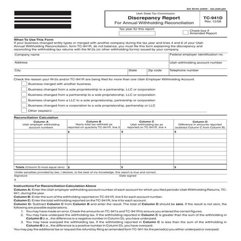 tax.utah.gov forms current tc  tc-941d
