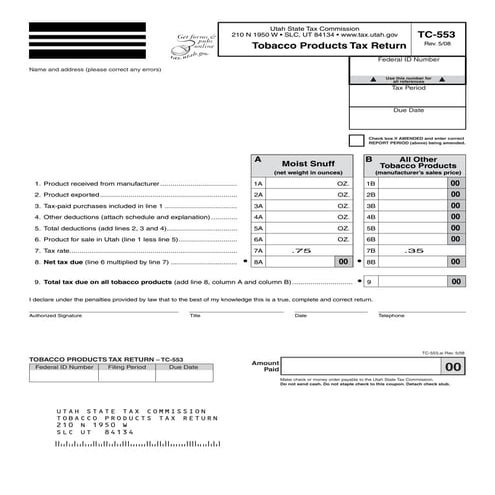tax.utah.gov forms current tc tc-553 | PDF