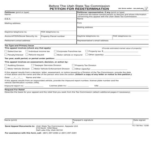 tax.utah.gov forms current tc  tc-738