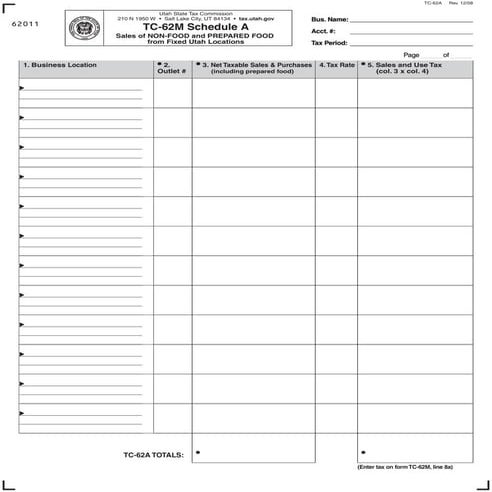 tax.utah.gov forms current tc  tc-62a