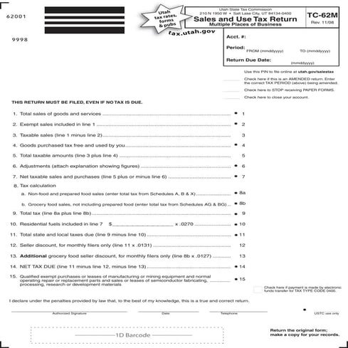 tax.utah.gov forms current tc  tc-62m