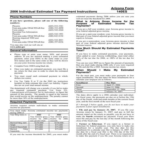 azdor.gov Forms .. ADOR Forms  140ES%20instructions