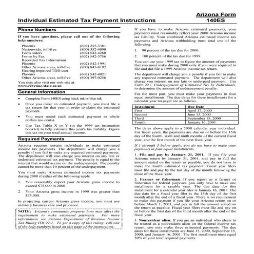 azdor.gov Forms .. ADOR Forms  140esi